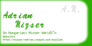 adrian mizser business card